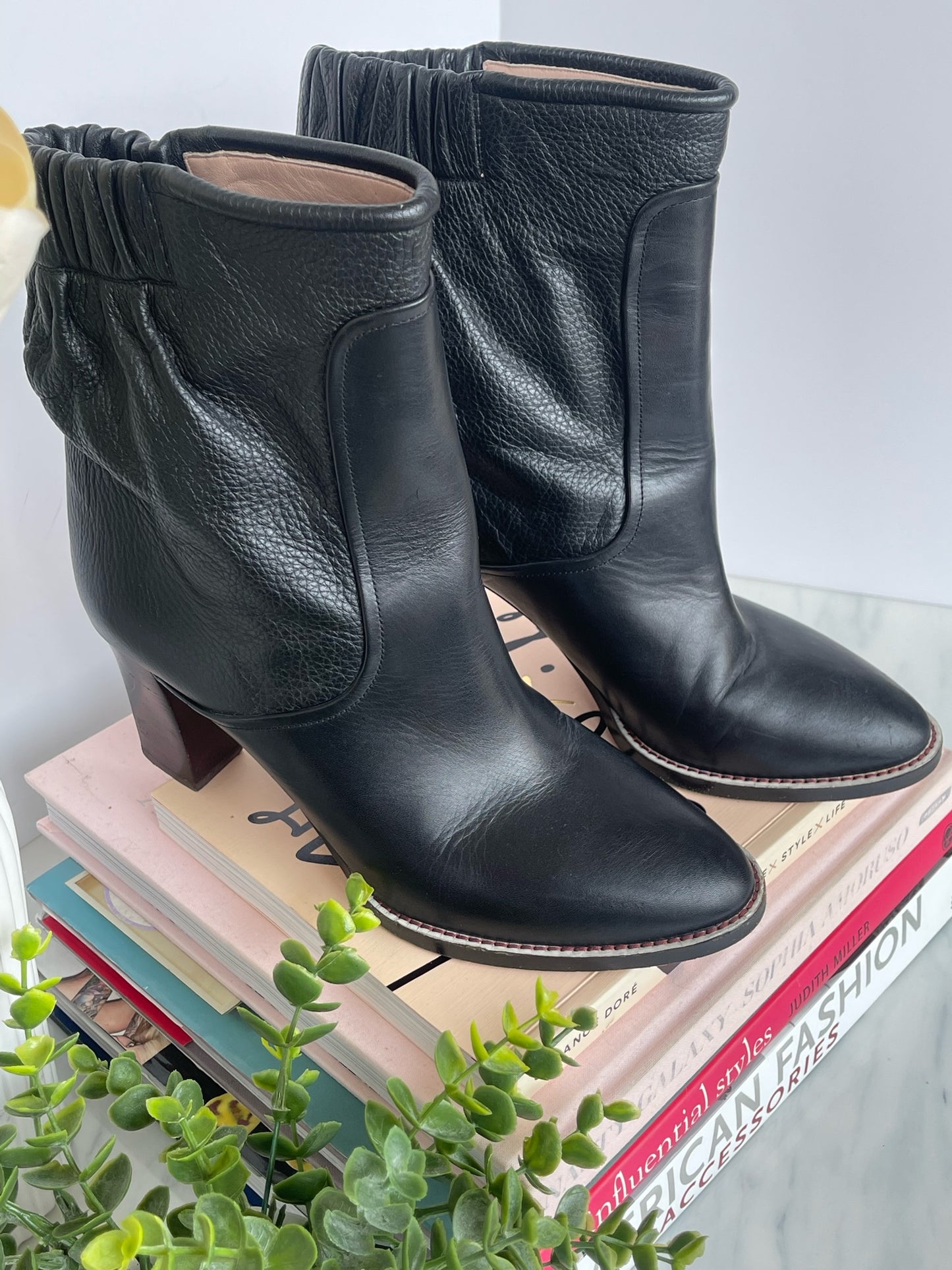 Chloe Black Ankle Boots Size 38.5