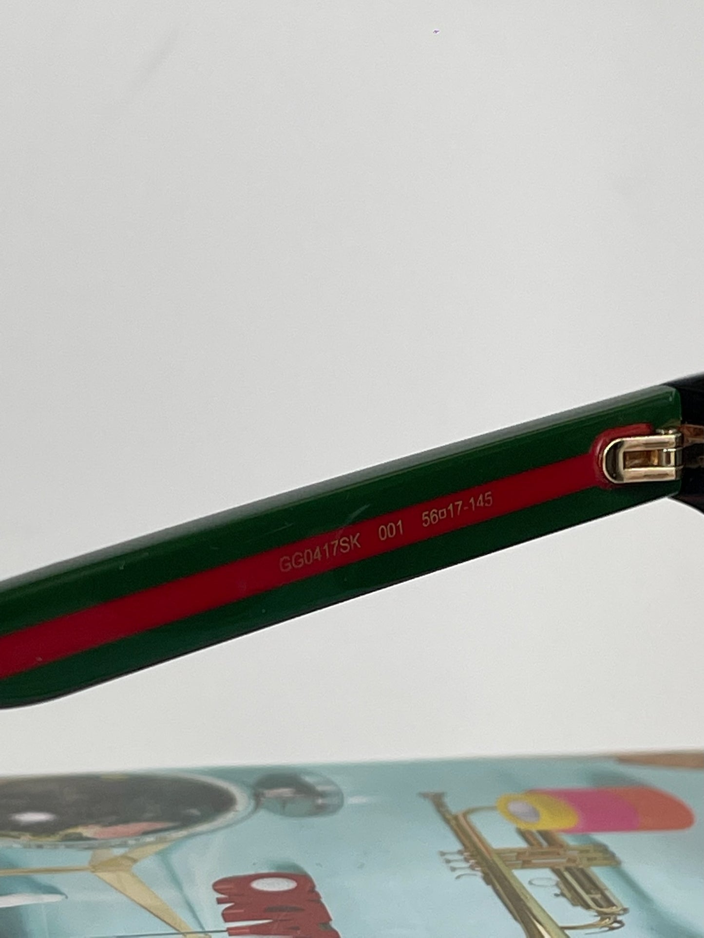Gucci Red & Green Stripe Sunglasses Style #0417