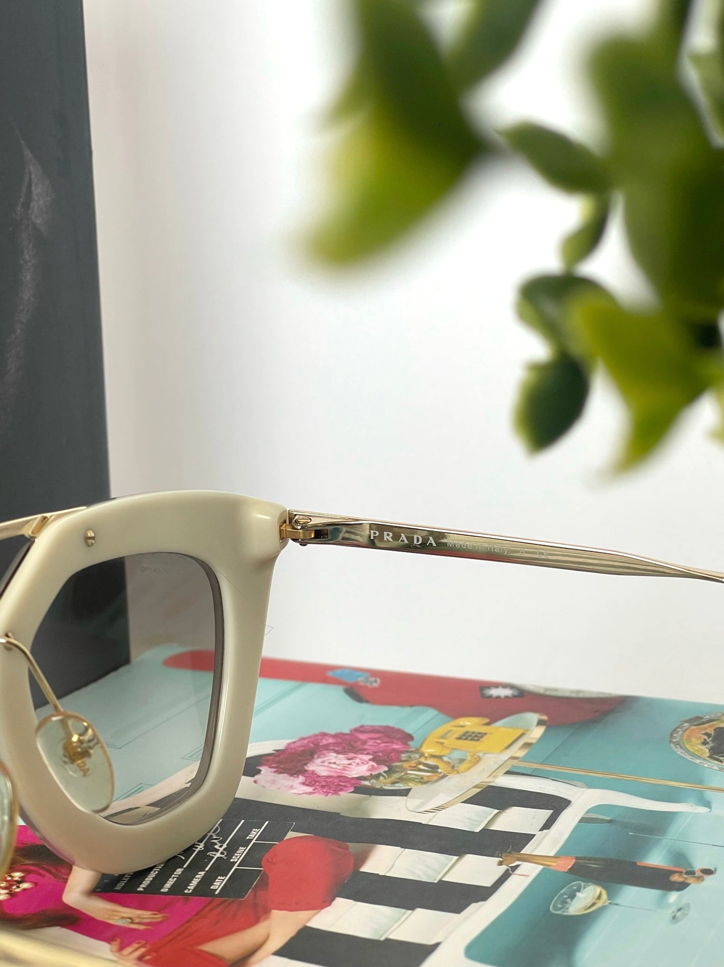 Prada Cream Cateye Sunglasses Style #SPR 09Q