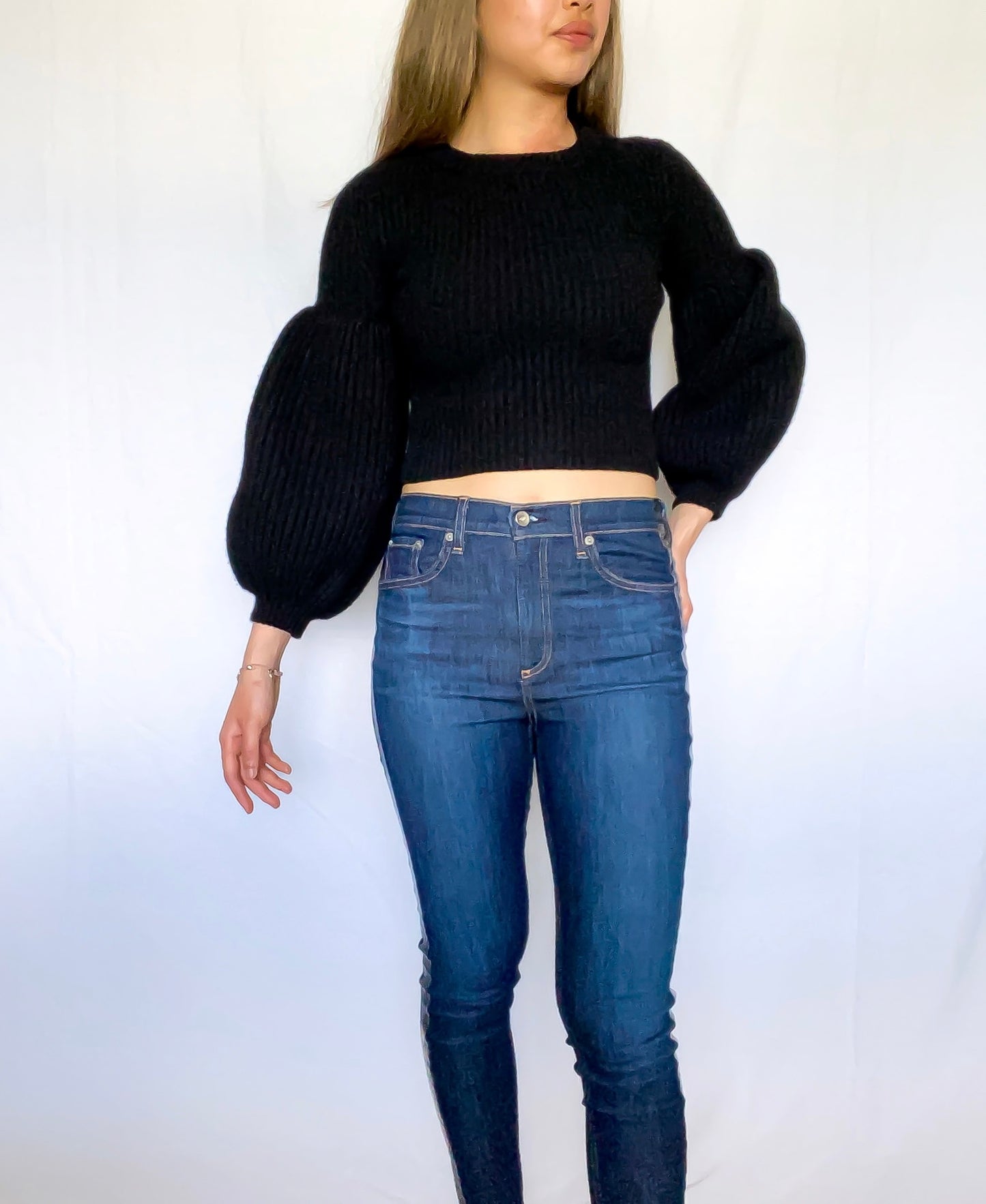 Alexander Wang Black Multi Crop Top (XS)