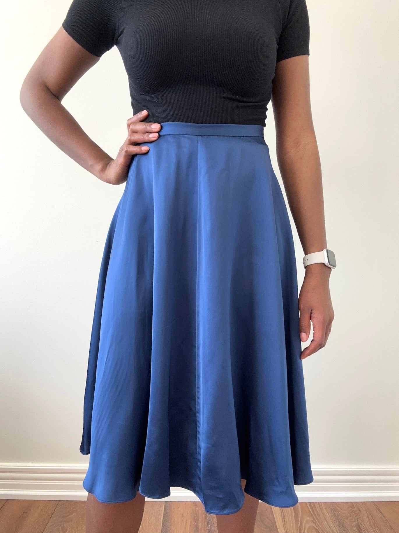 Jill Stuart Blue Satin Skirt Size 6