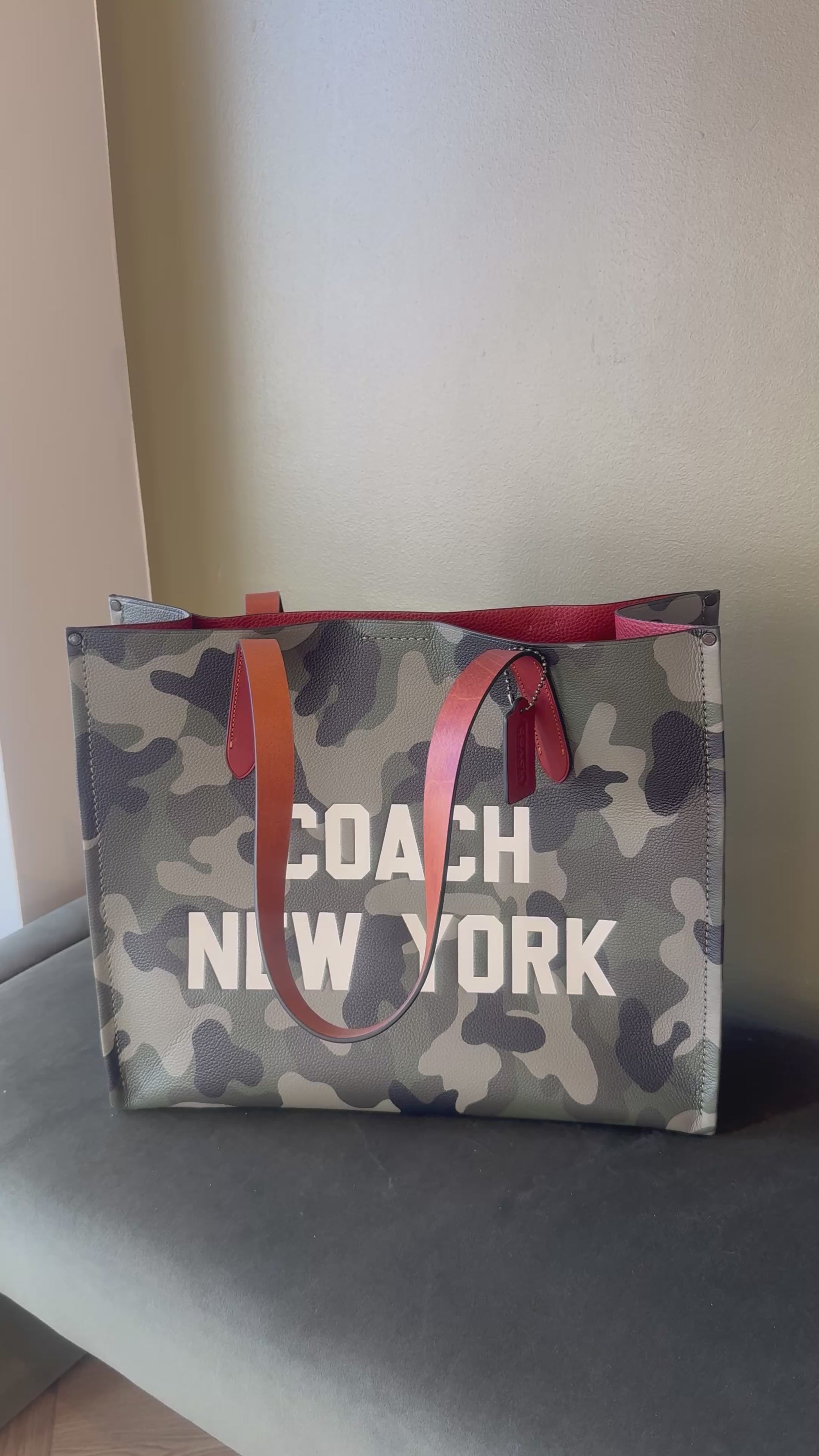 Brand New Coach Relay Camo Print Leather Tote – Joyce's Closet