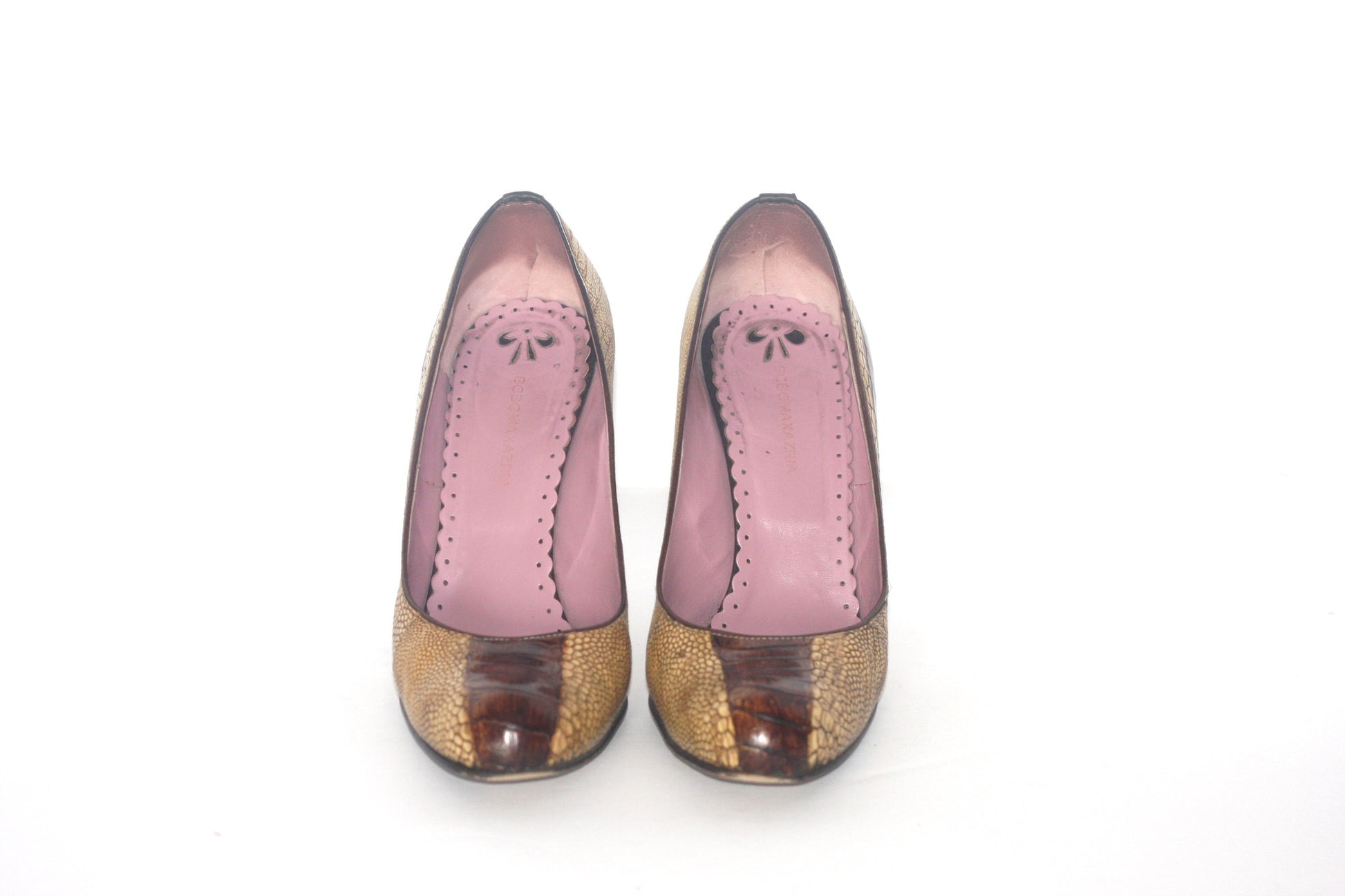 BCBG Max Azria Brown Leather Almond Toe Pump - Joyce's Closet
 - 2