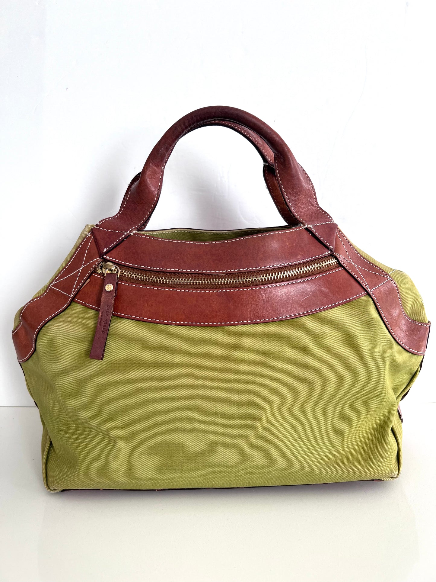 Kate Spade Green Canvas Handbag