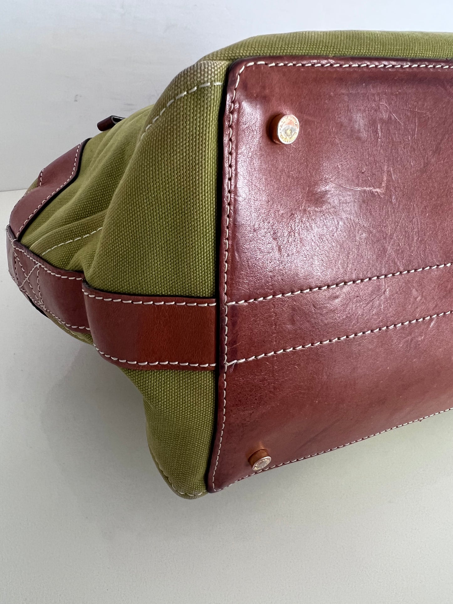 Kate Spade Green Canvas Handbag