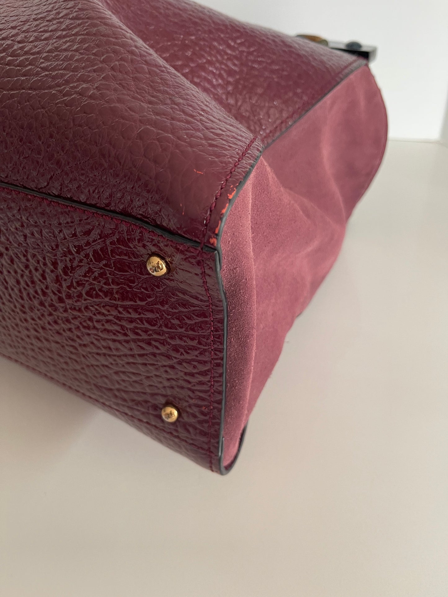 Tory Burch Maroon Large Leather Tote